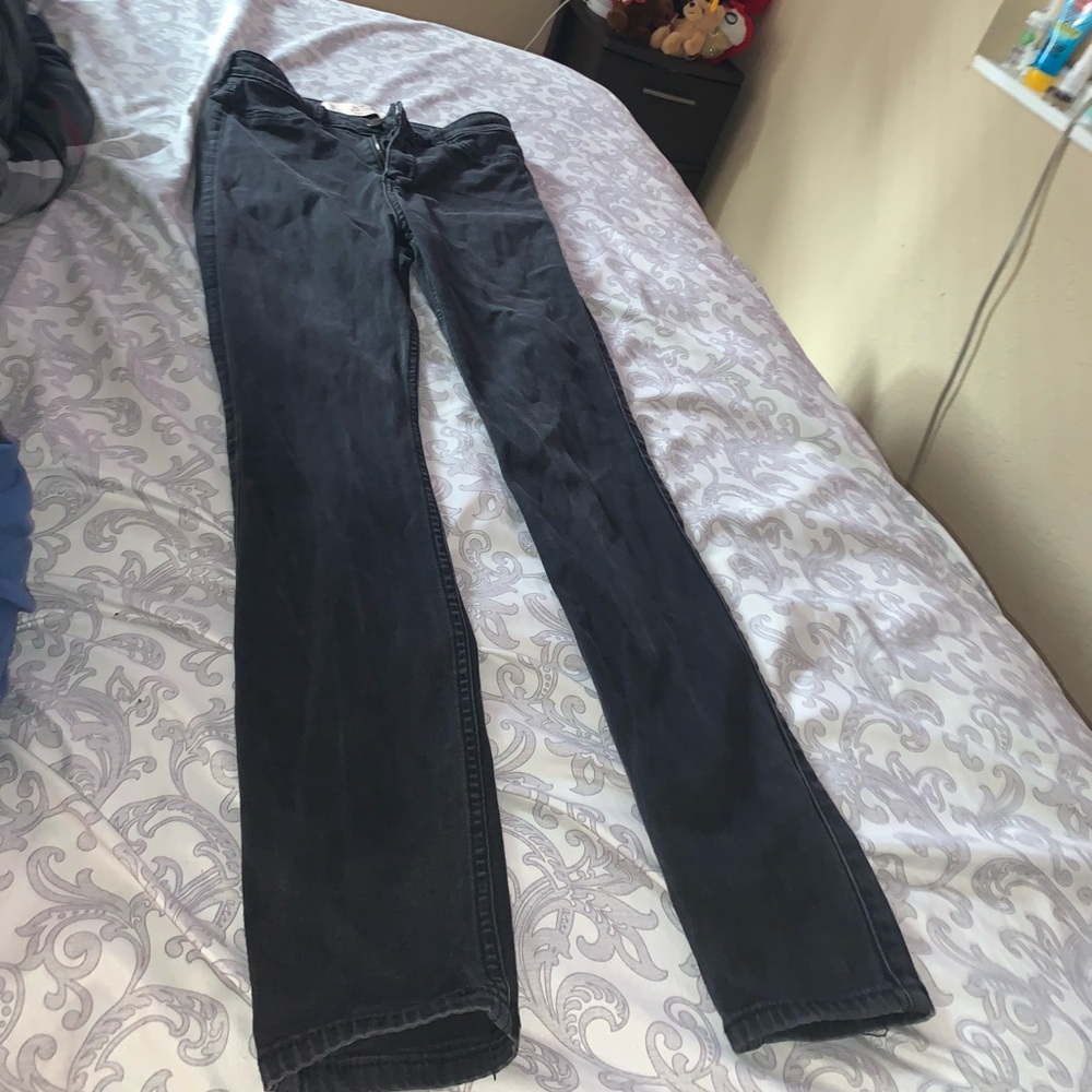 Hollister high waisted black jeggins